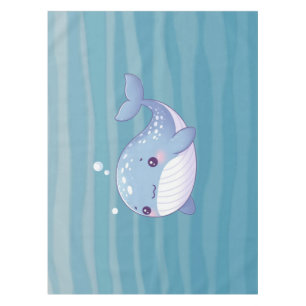 Cute, coastal/nautical whale tablecloth
