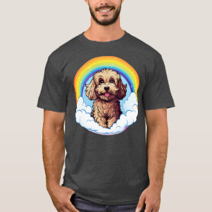 Cute Cockapoo Rainbow Cloud Kawaii Dog Happy Puppy T-Shirt