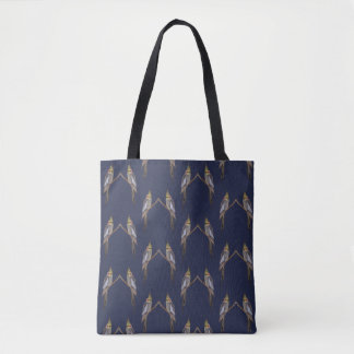 Cute Cockatiel Frenzy All Over Print Bag (Navy)
