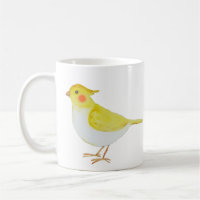 Cute Cockatiel Gift Yellow White Budgie Parakeet