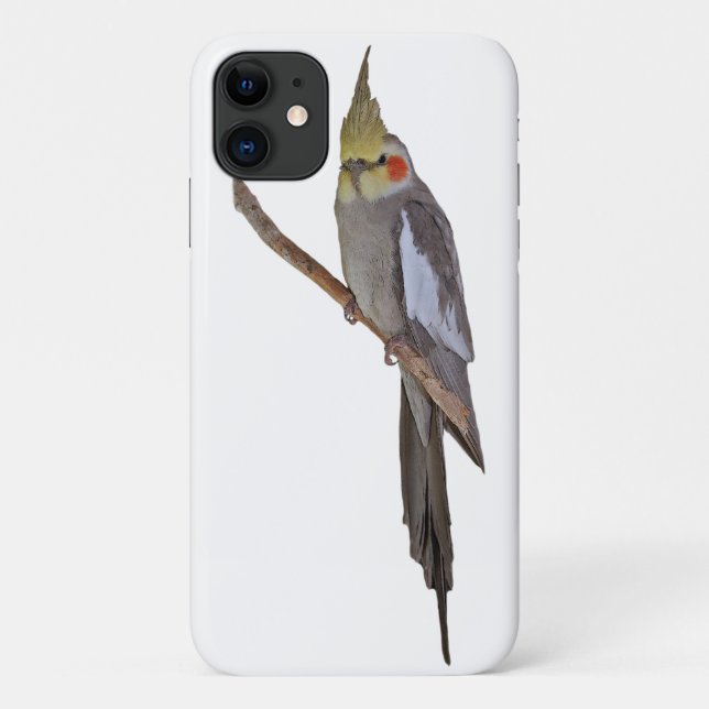 Cute Cockatiel iPhone 11 Case (choose colour) (Back)