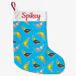Cute Cockatiel Parrot Pattern Small Christmas Stocking