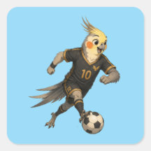 Cute Cockatiel Soccer Player