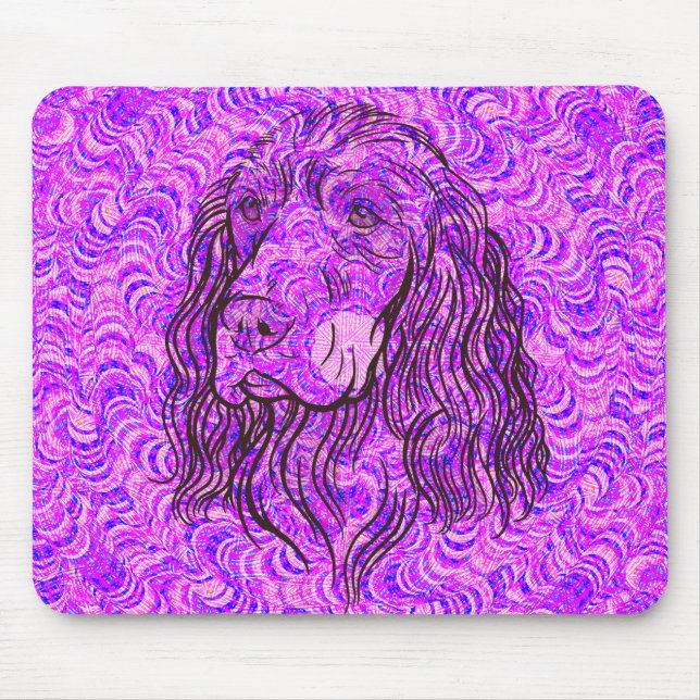 Cute Cocker Spaniel Dog Face Mouse Mat (Front)