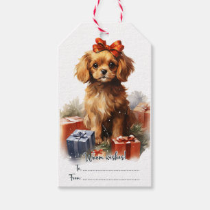 Cute Cocker Spaniel Dog   Gift Tags