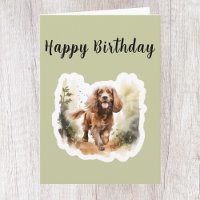 Cute Cocker Spaniel Dog Lover Birthday Card