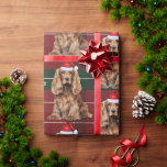 Cute Cocker Spaniel Fun Dog Lover Christmas Wrapping Paper<br><div class="desc">Let this cool and stylish holiday Cocker Spaniel brighten the dog lover's holiday when you wrap their Christmas presents in this adorable dog themed wrapping paper.</div>