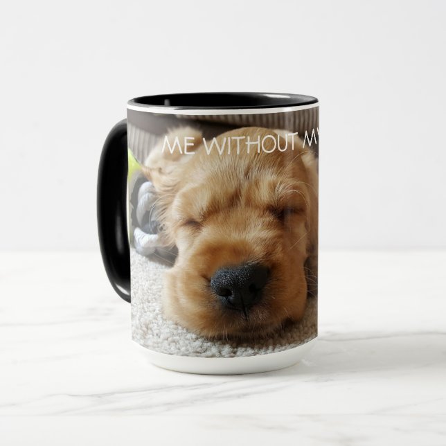 Cute Cocker Spaniel Napping Personalised Mug (Front Left)