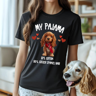 Cute Cocker Spaniel Pajama Design for Dog Lovers T-Shirt