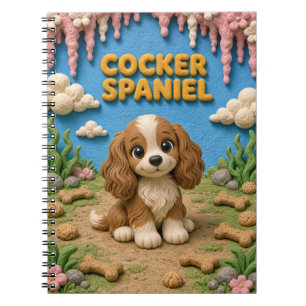 Cute Cocker Spaniel Puppy, Baby Dog Notebook