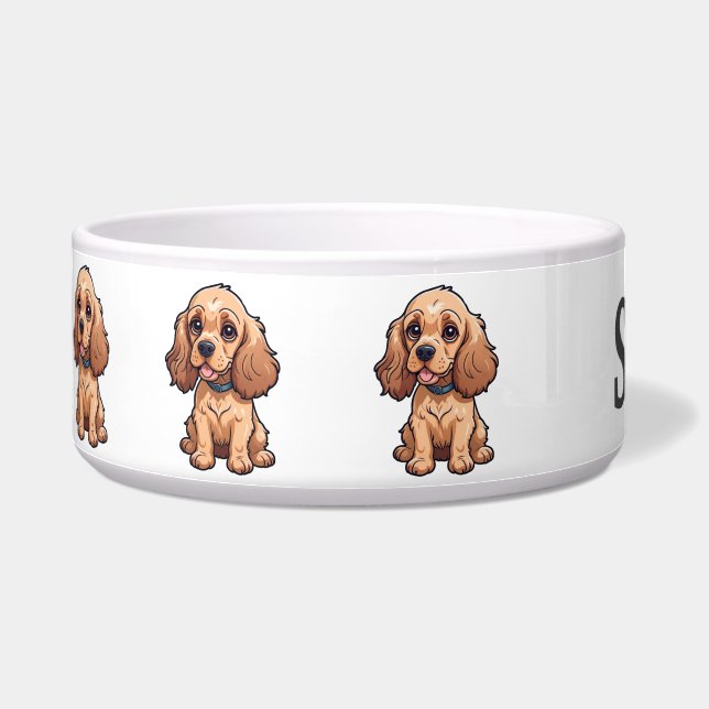 Cute Cocker Spaniel Puppy Personalise (Left)