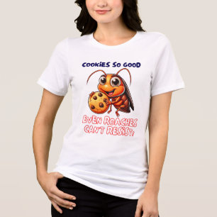 Cute Cockroach Cookie Cartoon Dessert Tri-Blend Shirt