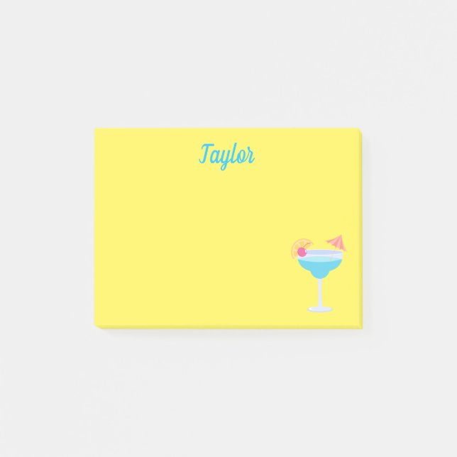 Cute cocktail glass post-it notes (Front)