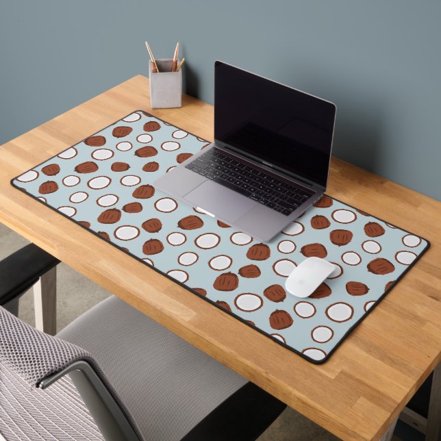 Cute Coconuts Tropical Fruit Exotic Healthy Food Desk Mat (Office 2)
