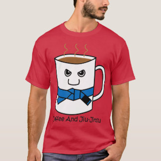 Cute Coffee and Jiujitsu Mug Blue Belt T-Shirt