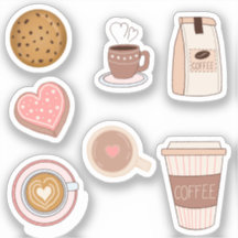 Cute Coffee and Simple Sticker Pack