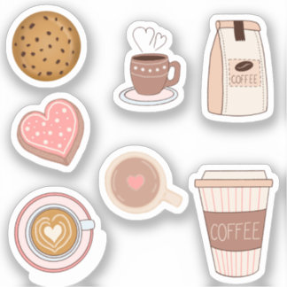 Cute Coffee and Simple Sticker Pack