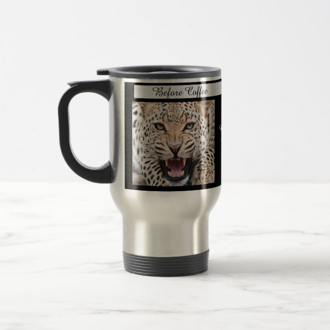 Cute Coffee Animals Travel Mug (Left)