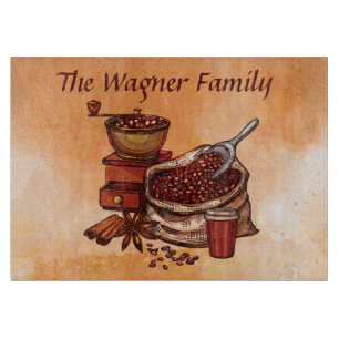 cute coffee bar add name cutting board