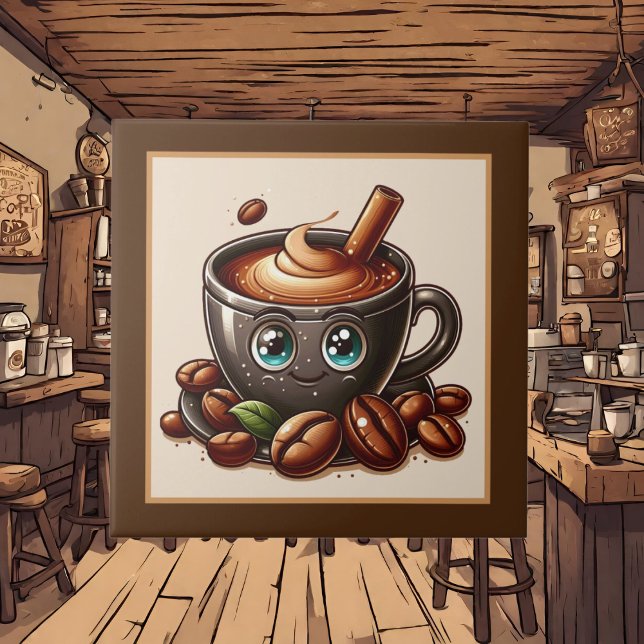 Cute coffee bar , shop or Coffee themed kitchen  Tile (Creator Uploaded)