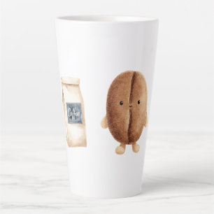 Cute Coffee Bean Latte Mug