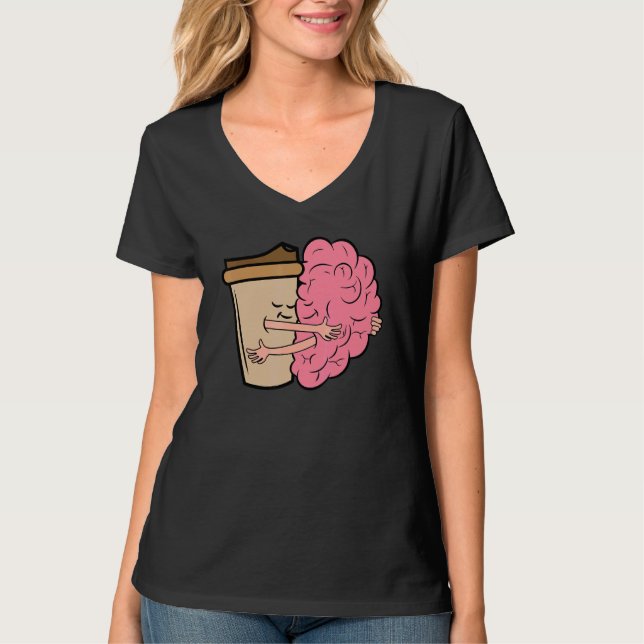 Cute Coffee Breakfast Drinker Wake Up   T-Shirt (Front)