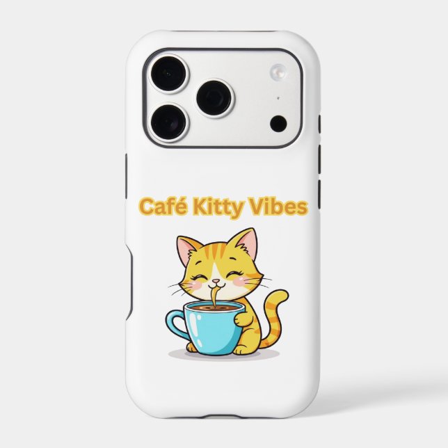**Cute Coffee Cat – Adorable Cat Drinking Coffee I (Back)
