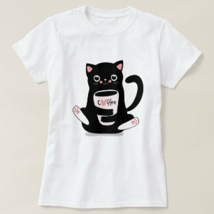 Cute Coffee Cat T-Shirt