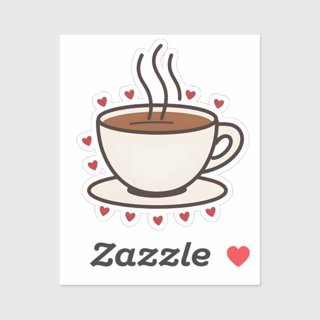 Cute Coffee Cup Heart  (Sheet)