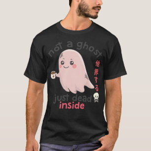 Cute Coffee Ghost Dead Inside Pastel Goth Creepy K T-Shirt