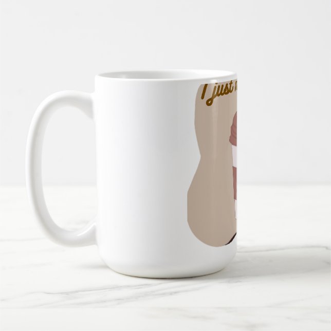 Cute Coffee Lover Bear Cup – Funny Quote Design (Left)