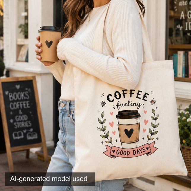 Cute Coffee Lover Gift Everyday Tote Bag (Creator Uploaded)