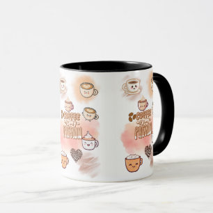 Cute Coffee Lover Mug – Kawaii Barista Cup   Coffe