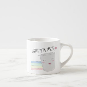 Cute Coffee Lovers Superhero Rainbow Espresso Cup
