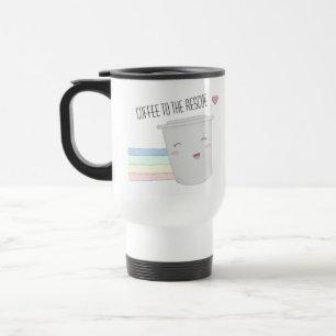 Cute Coffee Lovers Superhero Rainbow Travel Mug
