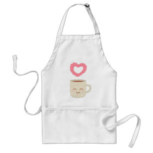 Cute Coffee Mug Cartoon Coffee Lover Standard Apron