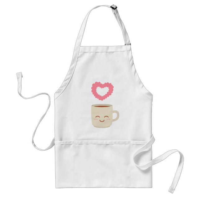 Cute Coffee Mug Cartoon Coffee Lover Standard Apron (Front)