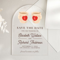 Cute Coffee Mugs Wedding Save the Date