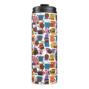 Cute Coffee Pattern – Colourful Coffee Lover Thermal Tumbler