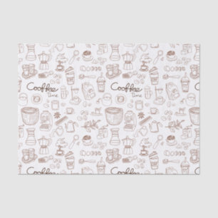 Cute Coffee Pattern Tissue Paper
