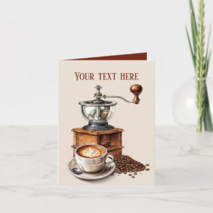 Cute coffee shop any purpose add message  card