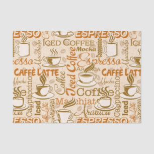 Cute coffee words party tissue paper