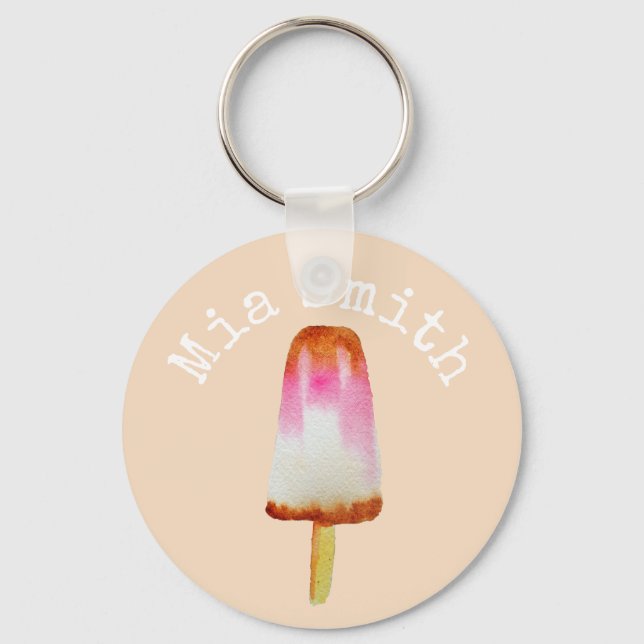 Cute cola ice-block pop art popsicle key ring (Front)
