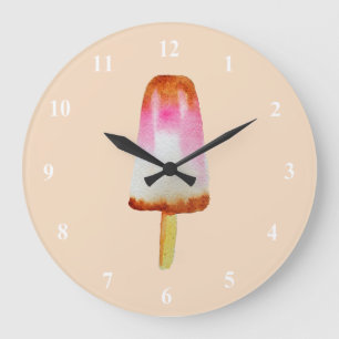 Cute cola ice-block pop art popsicle large clock