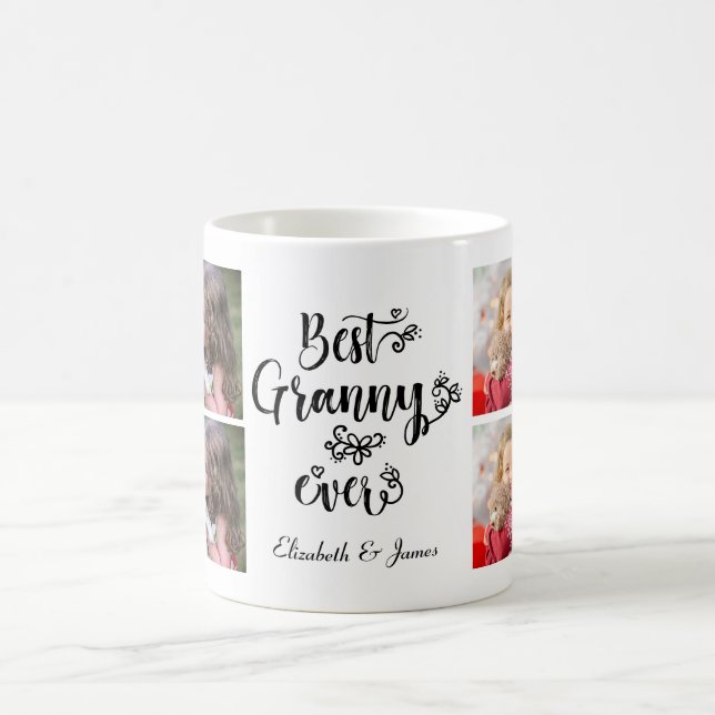 Cute Collage Photo Best Granny Ever Grandma Gift C Coffee Mug (Center)