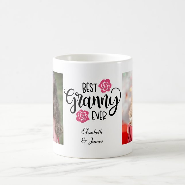 Cute Collage Photo Best Granny Ever Grandma Gift Coffee Mug (Center)