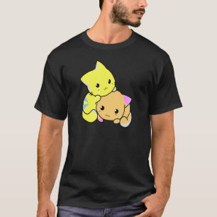 Cute Collorful Kittens Playing Cat T-Shirt