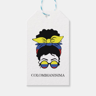 CUTE COLOMBIANISIMA Colombian Girl Flag Gift Tags