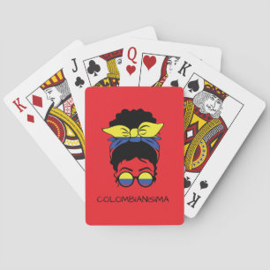 CUTE COLOMBIANISIMA Colombian Girl Flag Playing Cards