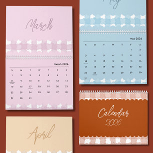 Cute & Colorful 2026 Calendar